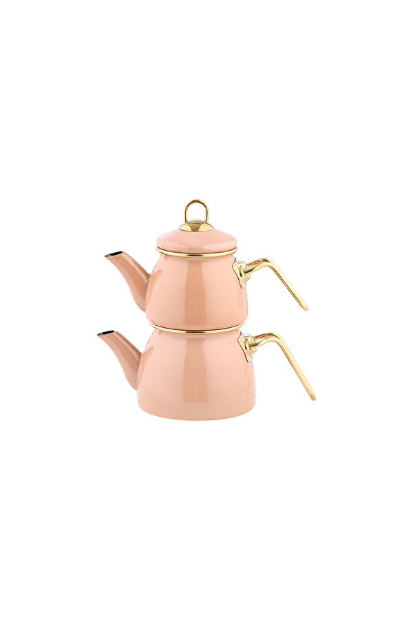 Hometime Emaye Çaydanlık Cappucino 1,3 L + 0,7 L