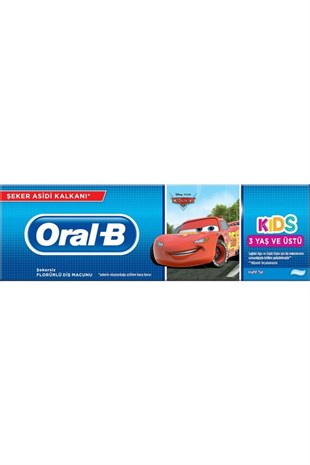 Oral-B Kids Cars Serisi Çocuk Diş Macunu 75 ml (3+Yaş)