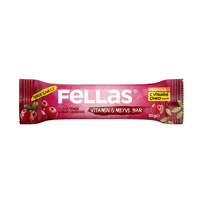 Fellas Vitamin&Meyve Bar Turna Yemişi Kabak Çekirdeği 35 gr