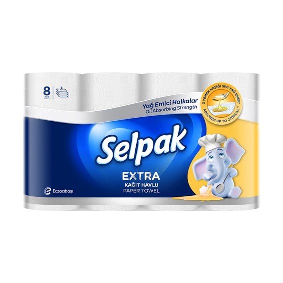 Selpak Havlu Yağ Emici 8'li 3 Katlı