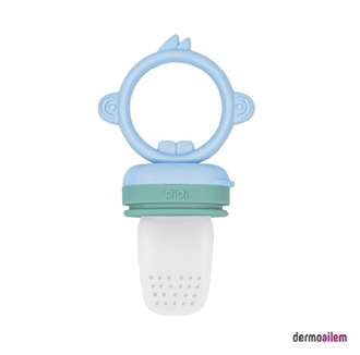 OİOİ Silikon Püre Meyve Sebze Emziği Mavi