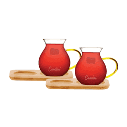 Ckc Borosilikat Kulplu Çay Bardağı 4 Parça