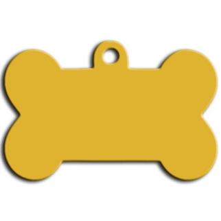 Dalis Aluminium Köpek İsimliği Kemik Sarı