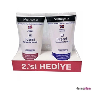 Neutrogena Parfümsüz El Kremi 75 ml - Parfümlü El Kremi 75 ml HEDİYE