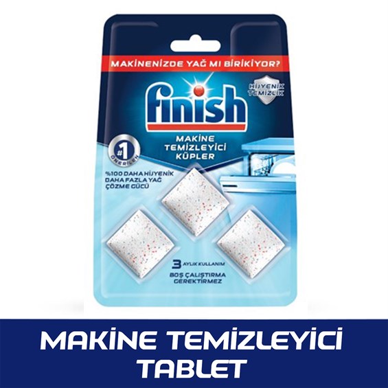 Finish Bulaşık Makinesi Temizleyici Tablet 3'lü