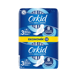 Orkid Ultra Gece Hijyenik Ped 12'li