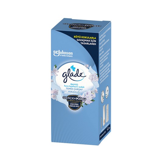 Glade Banyo Hava Tazeleyici Yedek Temiz Çarşaf Ferahlığı, 10 Ml
