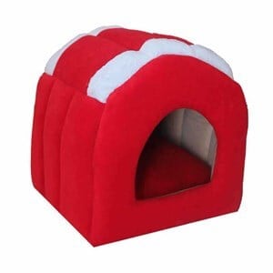 Bedspet Kedi ve Küçük Köpek Kulübesi Kırmızı