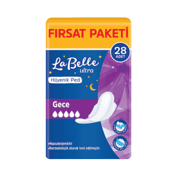 La Belle Ultra Gece Hijyenik Ped 28'li