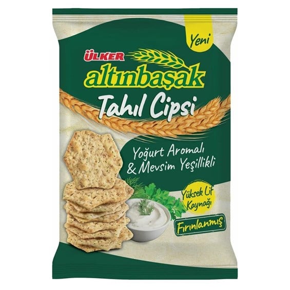 Ülker Altınbaşak Tahıl Cipsi Yoğurt Aromalı Ve Mevsim Yeşillikli 50 gr