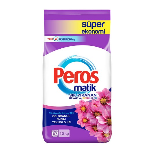 PEROS SIK YIKANAN BEYAZ VE RENKLİLER YILDIZ ÇİÇEĞİ 10 KG