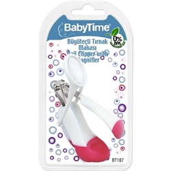 Babytime Büyüteçli Tırnak Makası Pembe