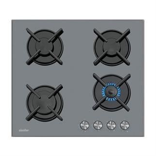 Simfer 3039 Gri Cam Set Üstü Ocak