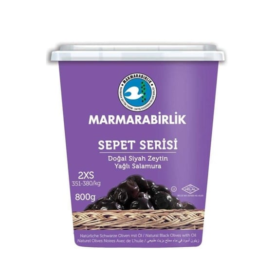 Marmarabirlik Sepet Serisi Elit Siyah Zeytin 800 gr