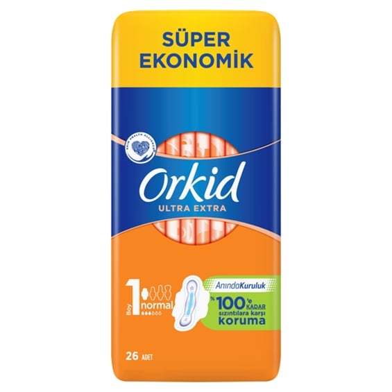 Orkid Ultra Hijyenik Ped Extra Yeşil Normal 26'lı