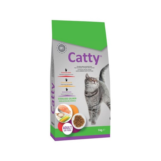 Catty Kısırlaştırılmış Kedi Maması Somon 1 kg 