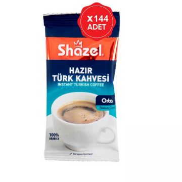 Shazel Hazır Türk Kahvesi Tek İçimlik Orta 144 Adet