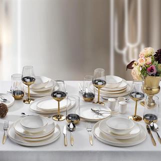 Schafer Adel Yemek Takımı 56 Parça Gold