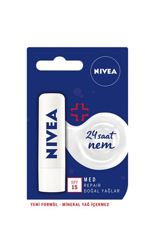 Nivea Lip Stick Med Repair SPF15 24 Saat Nem