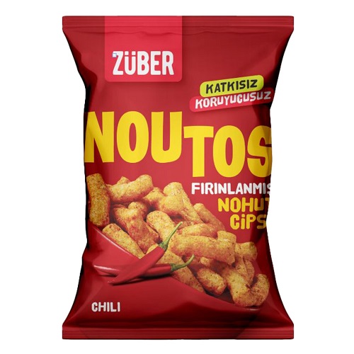Züber Noutos Fırınlanmış Nohut Cipsi Chili Biberli 55 gr
