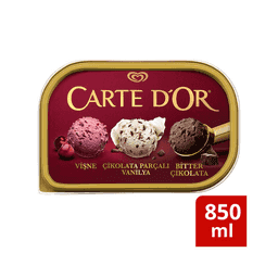 Algida Carte Dor Classic Vişne Madagaskar Vanilyası Bitter Çikolata 850 ml