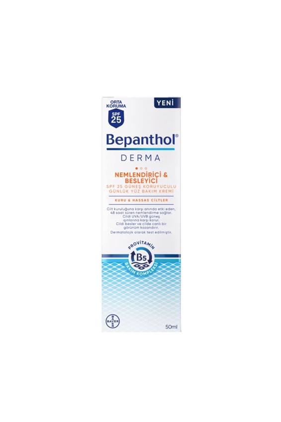 Bepanthol Derma Nemlendirici & Besleyici SPF25 Günlük Yüz Bakım Kremi 50 ml