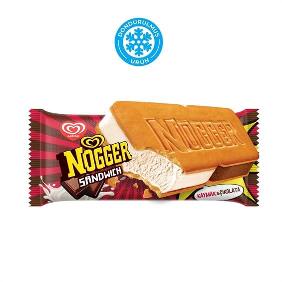 Algida Nogger Sandwich Çikolata Kaymak 145 ml