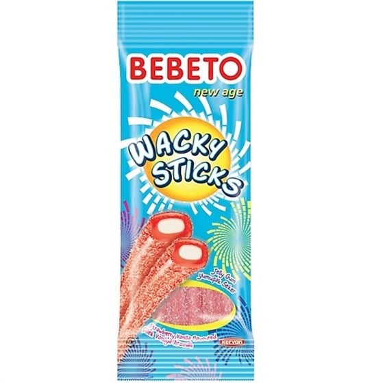 Bebeto Wacky Sticks Çilek Vaninya Aromalı 75 gr