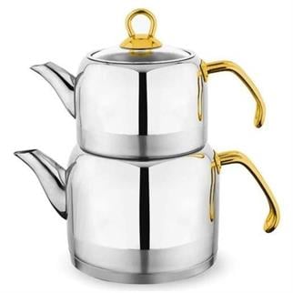 Schafer Ada 4 Parça Gold Çaydanlık Takımı Büyük