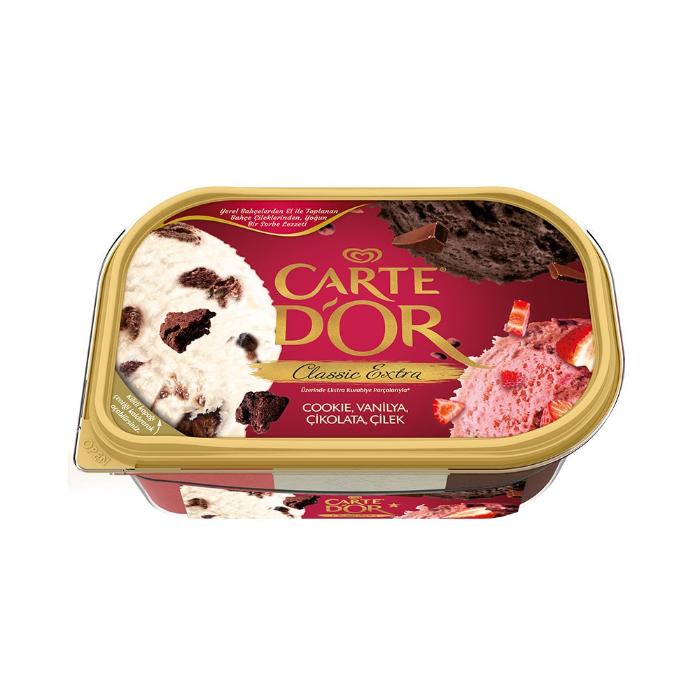 Algida Cartedor Classic Vanilya - Çikolata - Çilek 850 ml