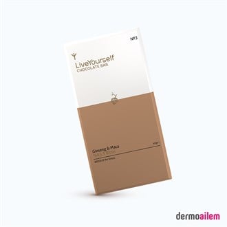 LiveYourself Chocolate Bar Ginseng & Maca 40 gr No:3 SKT:(31/11/2023)