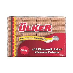 Ülker Çifte Kavrulmuş Petibör Bisküvi 4x200 G