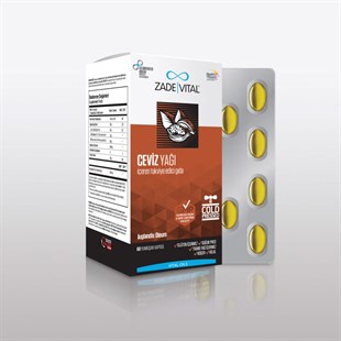 Zade Vital Ceviz Yaği Blister Kutu 800 Mg 60 Kapsül