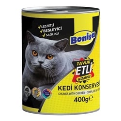 Bonisa Parça Tavuk Etli Kedi Islak Konserve Mama 400 g