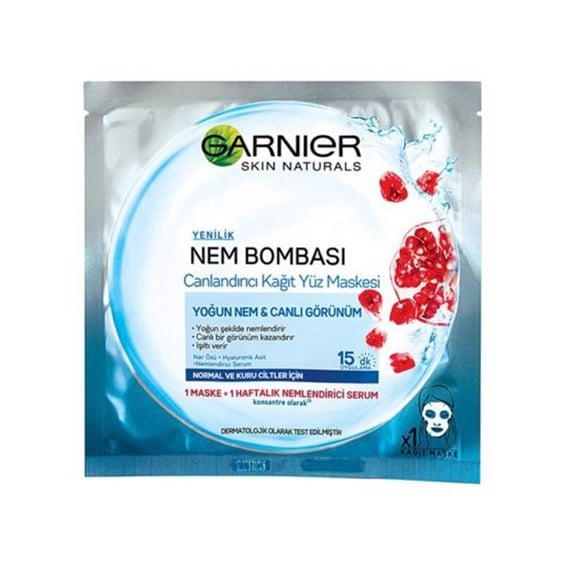 Garnier Mavi Nem Bombası Kağıt Maske