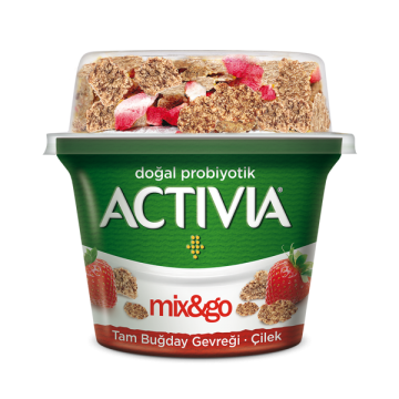 Activia Mix&Go Doğal Probiyotikli Yoğurt Çilekli 140 Gr