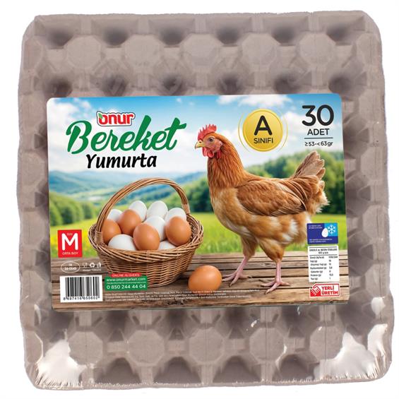 Onur Bereket Yumurta 30'lu 53-63 gr
