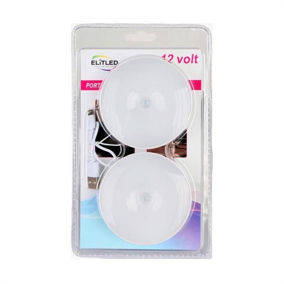Elitled Sensörlü Usb Şarjlı Spot Led 2'li