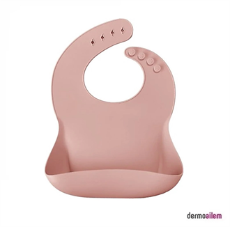 Oioi Basic Silikon Mama Önlüğü - Pembe