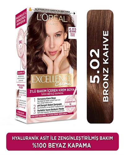 EXCELLENCE Creme Saç Boyası Bronz Kahve 5-02