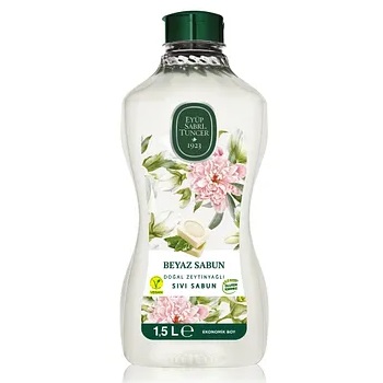 Eyüp Sabri Tuncer Doğal Zeytinyağlı Sıvı Sabun Beyaz Sabun 1,5 Lt Pet Şişe