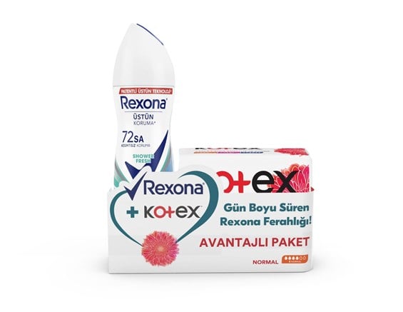 Rexona Deodorant Shower Fresh ve Kotex Normal 150 ml