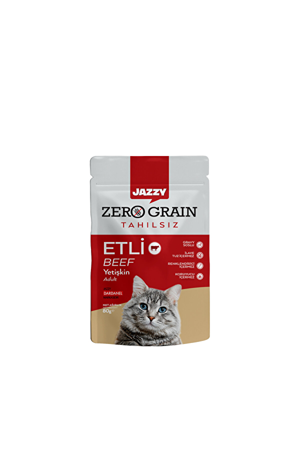 80 Gr Jazzy Kedi Maması Etli