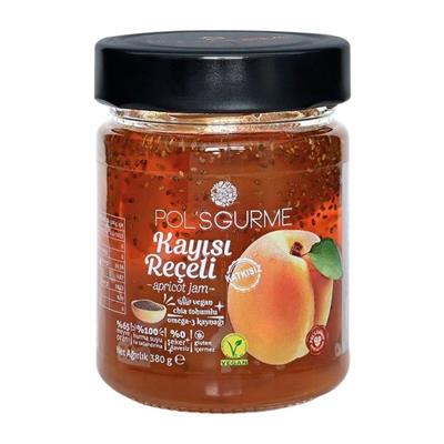 POL'S SEKER ILAVESIZ KAYISI REÇELI 400g CHIA TOHUMLU