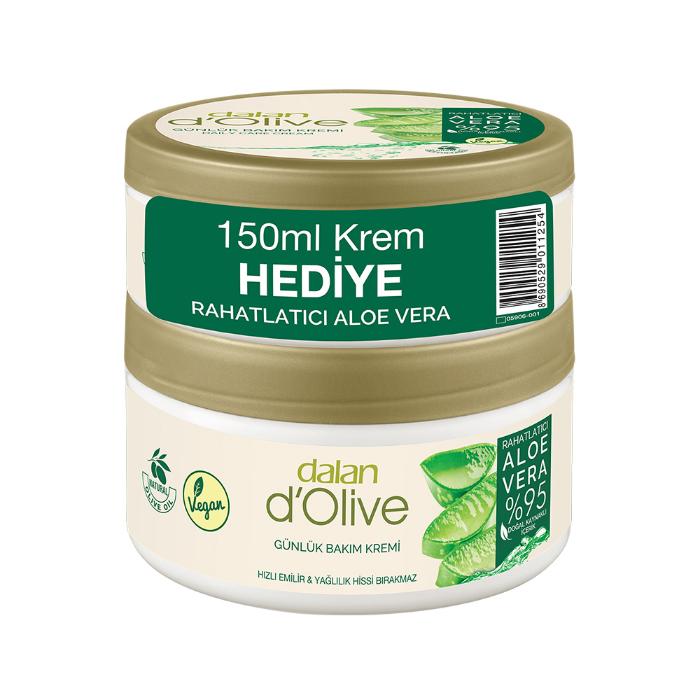 Dalan D Olive Rahatlatıcı Aloe Vera Günlük Bakım Kremi 250 ml + 150 ml