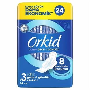 Orkid Ultra Gece ve Gündüz 3 Numara 24 Ped Ekonomik