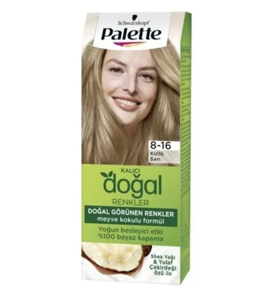 Palette Natural Doğal Renkler Saç Boyası - 8-16 Küllü Sarı