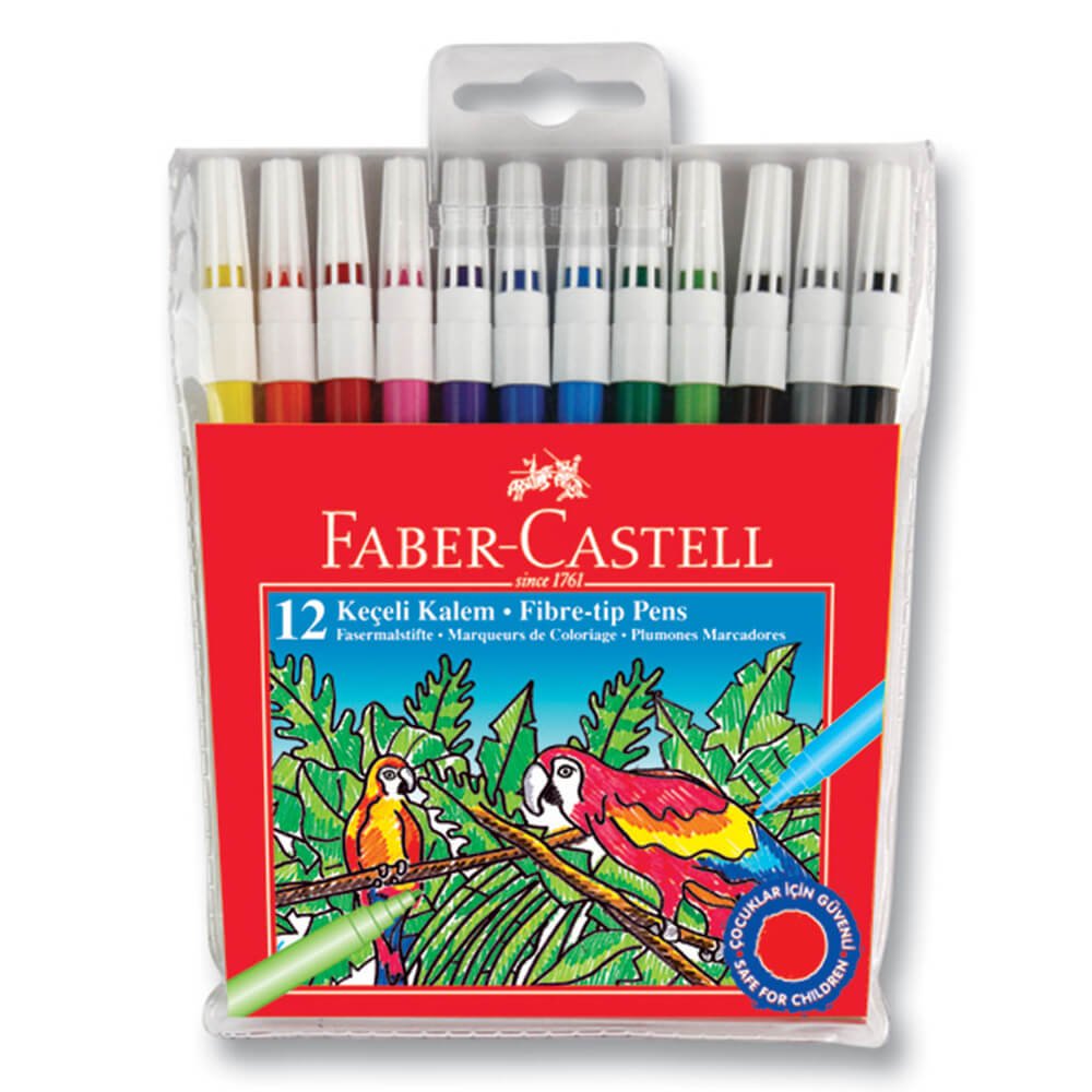 Faber Castell Keçeli Kalem 12 li Poşet