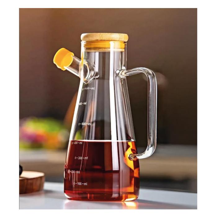 Alka Bambu Kapak Cam Yağlık 900 ml