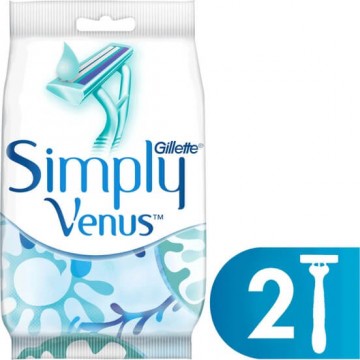 Gillette Venus Simply 2 Blades Tıraş Bıçağı Mavi 2'li
